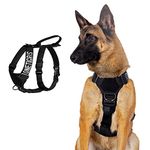 Easy Walk Dog Harness, No Pull Dog Harness, Lightweight Dog Harness Perfect for Walking Hiking All-Day Wear with Small, Medium and Large Dogs(Black,L)