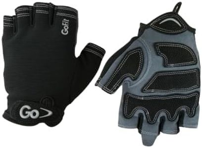 GoFit Diamond-Tac Wrist Wrap Glove - Padded, Flexible, Supportive Fitness Glove and Training CD