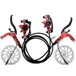 e Bike Hydraulic Brake Set,E-Bike Hydraulic Brake Set with 160mm Rotors Front and Rear Hydraulic Disc Brake Caliper Lever for Electric Bike Bicycle Scooter