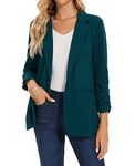 MINTLIMIT Blazer Jackets for Women UK Long Sleeve Suit Jacket One Button Closure Comfortable Stylish (Dark Green L)