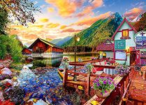 HUADADA Jigsaw Puzzles for Adults 1000 Puzzles for Adults 1000 Pieces Puzzle 1000 Pieces Jigsaw Puzzles （canoe lake）