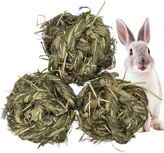 Tfwadmx Rabbit Timothy Grass Ball, Small Animal Activity Play Balls Chew Toys Teeth Grinding for Bunny Guinea Pig Hamster Rat Gerbil Chinchilla