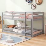 Giantex Twin Low Bunk Bed, Solid Wo