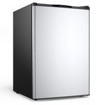 NAFORT Compact Upright Freezer 3.0/1.1 Cu. Ft. with Stainless Steel Single Door, Small Freezing Machine with Reversible Door, 7 Grade Adjustable Thermostat for Home Office