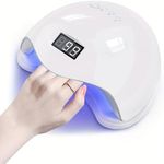 LED Nail Lamp, 48W Nail Dryer Gel Nail Polish Curing LED UV Light with 4 Timers Automatic Sensor LCD Display Professional Nail Art Tools Accessories for Fingernail Toenail Salon ï¼Ë†Whiteï¼â€°