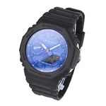 Casio G-Shock Men's GA-2100 2100 Series Wristwatch, blue / black, Water resistant to 20 ATM