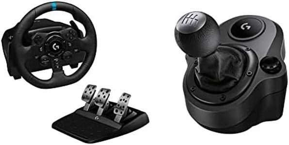 Logitech G G923 Trueforce Racing Wheel - PlayStation 4, PlayStation 5 and PC Logitech 941-000119 G Driving Force Shifter,Black