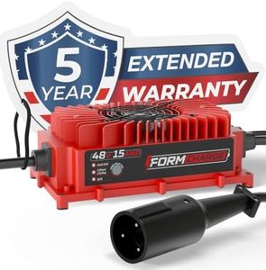 FORM 48 Volt Golf Cart Battery Charger for Club Car Precedent & DS Golf Carts - 48V 15AMP Lead Acid Battery Charger
