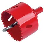 wolfcraft Bi-Metal Hole Saw, Ø 80 mm I 5485000 I For drywall materials, wood, plastics and metals, cutting depth 40 mm