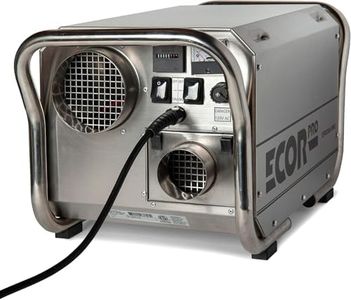 ECOR PRO 200 Pint Portable Commercial Industrial Grade Desiccant Dehumidifier for Basement, Whole House, Crawlspace, Garage | Covers up to 3000 sqft | Stainless Steel | EPD200-PRO