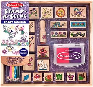 Melissa & Doug Stamp-a-Scene-Fairy Garden | Arts & Crafts | Age 4+ | Gift for Boy or Girl