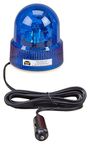 Wolo Plastic (3105-B) Beacon Light Rotating Emergency Warning Light - 12 Volt Blue Lens