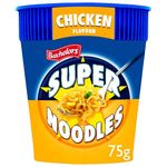 Batchelors Super Noodles Chicken Flavour, Instant Snack Ready in 4 Minutes, 75 g Pot (Pack Of 8)