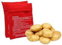 Microwave Potato Cooker Bag,2 PCS Microwave Pouch Potatoes Express Pouch Washable and Reusable Potato Cooker Pouch Baked Potato Just in 4 Minutes