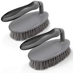 MR.SIGA Heavy Duty Scrub Brush with Comfortable Grip, Cleaning Brush for Bathroom, Shower, Sink, Floor, 2-Pack