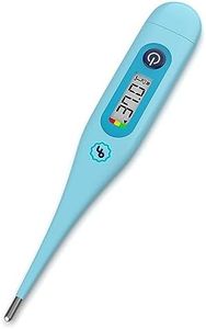 Digital Thermometer ByFloProducts – Perfect Baby Thermometer with Accurate Readings and Fever Indicator - Basal Body Thermometer, Oral Thermometer, Rectal & Underarm with Celsius/Fahrenheit (Blue)