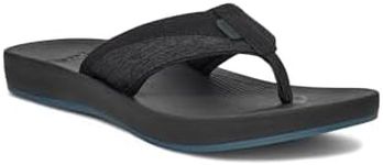 Sanuk Men's Cosmic Seas Mesh Flip-Flop, Shadow, 8