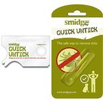 Smidge Unisex's Tick Removing Card, Green, one size & Quick Untick Tick-remover green, N/A