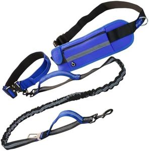 Hands Free Dog Leash,Waist Leash for Dog Walking,Dog Running Leash Hands Free,Dog Collar and Leash Set,Nylon Collar with Quick Release Metal Buckle for Medium Large Dogs