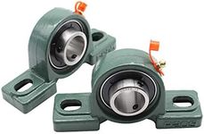 Eowpower 2 Pieces UCP205-16 Pillow Block Bearing 1 inch Inside Diameter Set Screw Lock