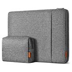 Inateck 360° Protection 14 inch Laptop Case Sleeve Compatible with 15.3 MacBook Air M3/A3114 M2/A2941 2024-2023, 14 Chromebook Notebook, Matebook D14, 14.4 Surface Laptop Studio - Gray