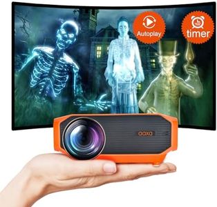 AAXA HP4 Halloween Projector (2024 Upgrade) for Haunted Windows, AutoPlay(tm), Timer Onboard, Holographic Projections, 1080p Native, LED Portable Projector with 8 Pre-Loaded Hologram Movies, Bluetooth