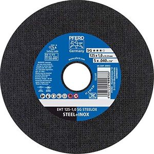 Pferd EHT1251,0A60RSGINOX A60RSG-I Cut-Off Wheel, Multi-Colour, 125 x 1.0 mm