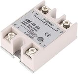 Fafeicy SSR-40DA Solid State Relay, Single Phase DC-AC 40A Input 3-32V DC Output 24-380V AC for Petrochemical Equipment