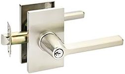 Emtek Helios Key in Lever - With Matching Finish Modern Rectangular Rosette - 5123LHUS15 - Satin Nickel (US15) - Left Handed (LH)