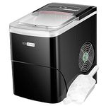 VIVOHOME Electric Portable Compact Countertop Automatic Ice Cube Maker Machine with Self Cleaning Function Visible Window and Hand Scoop Black 26.5lbs/Day