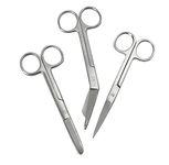 Safety First Aid Group Q2319PK3 Assorted Stainless Steel Nursing/Lister Scissors (pack of 3)