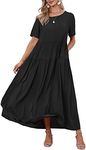 YESNO Women Dresses Casual Plus Siz