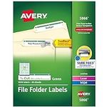 Avery Green File Folder Labels for 