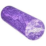 Maximo Fitness Foam Roller - Exercise Rollers for Trigger Point Self Massage and Muscle Tension Relief, 15cm x 45cm Massager for Back, Legs, Workouts, Gym, Pilates and Yoga, Purple/White