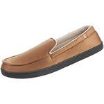 ISOTONER Men's Moccasin Gel Infused Memory Foam, Cognac, X-Large/11-12 M US