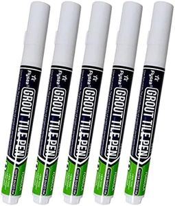 Baosity 5x White Tile Pen Wall Grout Pen Coating Stain Pens for Restoring Tile Grout Wall Floor Bathrooms and Kitchen
