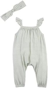 Mud Pie Children's Green Check Longall; 9-12M