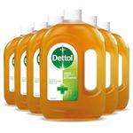 Dettol Antiseptic Liquid, Multipack of 6 X 750ml, Total 4.5L, Cleaning Alcohol, Isopropyl Rubbing Alcohol, Ipa Alcohol, Antibacterial, Disinfectant, Antiseptics and Disinfectants, First Aid