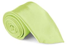 Moda Di Raza Men NeckTie With Or Without Cufflink and Handkerchief in Gift Box - Green -