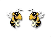 2 Scrappy Bee 5" Vinyl Decals Snowmobile Sled Trailer Stickers