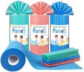 Reusable Paper Towels Washable 180 Counts, Kitchen Paperless Papertowels Cleaning Wipes for House & Office, Disposable Dish Cloths 3 Rolls