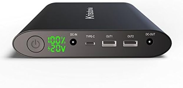 Krisdonia 50000mah Batteria Esterna per PC, Notebook, Cellulare - Power Bank in Alluminio con Display LED con 1x Type-C + 1x DC + 2X USB (Quick Charge) per MacBook, iPhone, Computer, Notebook, Tablet