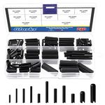 Glarks 230Pcs 11 Sizes Roll Pin Set, M2 M3 M4 M5 M6 M8 M10 Slotted Spring Pins Split Spring Dowel Hardware Assortment Kit for Home Improvement Automotive Repair