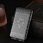 CLA6 Metal Cigarette Case | Smart Internal Divider | Retro and Stylish | Pocket size | eBook Included | Unisex | (20 Cigarettes, 100mm Slim Size, Peaky Blinders (Black))