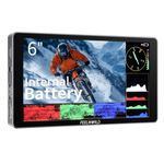 FEELWORLD P6XL 6 inch Built in Battery Aluminium 1200nit Camera Field DSLR Monitor, 4K HDMI in/Out Touchscreen High Brightness Waveform 3D LUT HDR Lightweight with Sunshade for Videographer