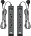 2 Pack Surge Protector Power Strip