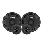 DS18 PRO-GM8.4PK Mid and High Complete Package - Includes 2X Midrange Loudspeaker 8" and 2X Aluminum Super Bullet Tweeter 1" Built in Crossover - Door Speakers for Car or Truck Stereo Sound System