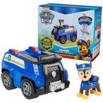 PAW Patrol, Chase’s Patrol Cruiser, Toy Car with Collectible Action Figure, Sustainably Minded Kids Toys for Boys & Girls Ages 3 and Up