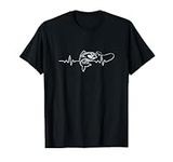 Fisherman Heartbeat Angling Rod Line ECG Fisher Fishing T-Shirt