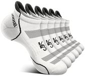 KEMISANT Mens Ankle Socks 6 Pairs-Athletics No Show Socks Cushioned for Men Running Walking-Arch Compression Support(6Pairs,Shoes Size:Men 10-12)